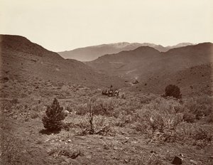 Camino del túnel Sutro a Virginia City, 1875, impreso ca. 1876 de Carleton Emmons Watkins