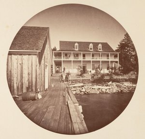 Hotel Warm Springs Lake Tahoe, ca. 1878 de Carleton Emmons Watkins