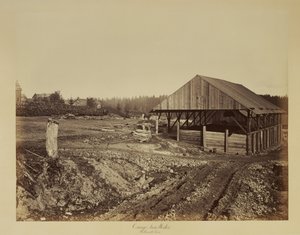 Oswego Iron Works, río Willamette de Carleton Watkins