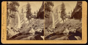 Piwyac, o la Cascada Vernal, 300 pies, Valle de Yosemite, Condado de Mariposa, Cal de Carleton Watkins