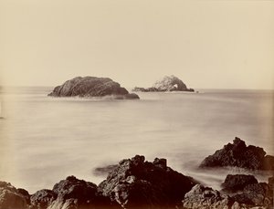 [Las rocas de las focas desde el cabo] de Carleton Watkins