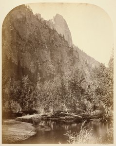 Sentinel (View down the Valley) 3270 ft. Yo Semite. de Carleton Watkins