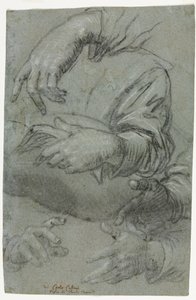 Estudios de manos (recto) de Carletto Caliari