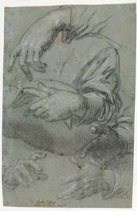 Estudios de manos recto, c. 1586 de Carletto Caliari