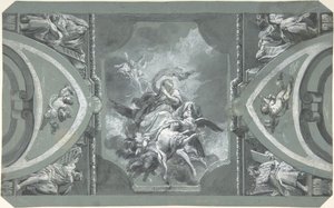 Estudio para la decoración de una bóveda, 1754-1815 de Carlo Alberto Baratta