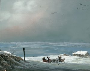 Alrededores de Odessa en invierno, 1841 de Carlo Bossoli