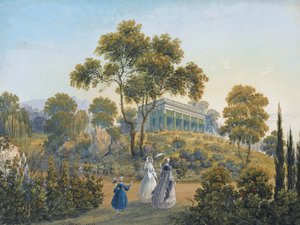 Vista de Miskhor, ca 1842 de Carlo Bossoli