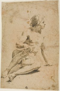 Desnudo masculino sentado de Carlo Cignani