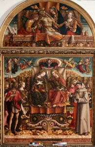 Coronación de la Virgen con la Santísima Trinidad y Santos de Carlo Crivelli