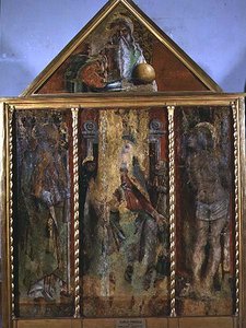 Madonna y Niño con santos, el primer tríptico de Valle Castellamo