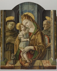 Virgen y Niño con santos y donante, c.1490 de Carlo Crivelli