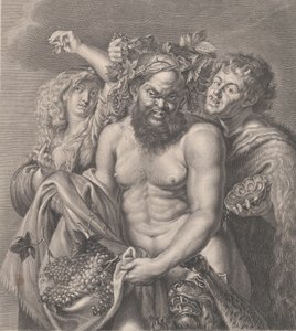 Baco acompañado por una bacante y un fauno, 1768 de Carlo Faucci