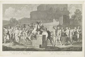 Procesión de hombres con botín de guerra de Carlo Faucci
