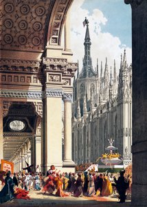Carnaval en la Piazza Duomo en Milán de Carlo Ferrario