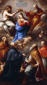 La coronación de la Virgen con los santos Pedro, Pablo, Ambrosio y Carlos Borromeo de Carlo Francesco Nuvolone