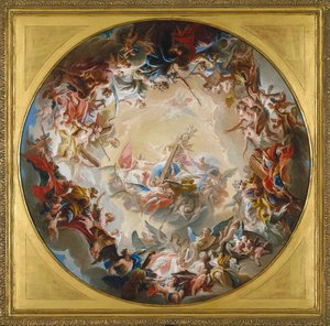 Glorificación de la Cruz (óleo sobre lienzo) de Carlo Innocenzo Carlone