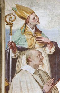 Coronación de la Virgen (fresco) (detalle) de Carlo Innocenzo Carloni