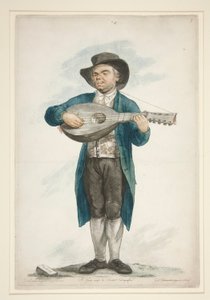 Claudi, el laudista ciego y cantante. De la serie de doce Personajes Callejeros Florentinos. de Carlo Lasinio