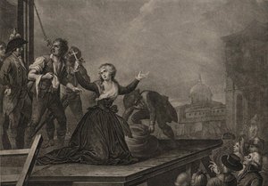 Madame Élisabeth de Francia, hermana del rey, antes de la guillotina el 10 de mayo de 1794, c. 1795 de Carlo Lasinio