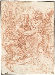 María Magdalena adorando la Cruz de Carlo Maratta