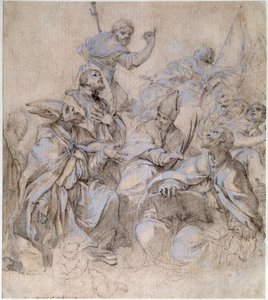 Boceto de un fresco para la iglesia de Santa Maria del Popolo en Roma de Carlo Maratta