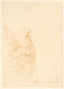 Santo clerical señalando hacia arriba de Carlo Maratti