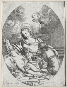 Madonna y el Niño con la Magdalena de Carlo Maratta or Maratti