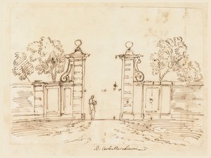 Diseño para una puerta de una villa de Carlo Marchionni