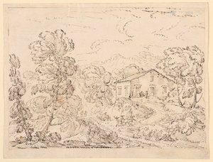 Dibujo, Una trattoria en el bosque, 1760-1770