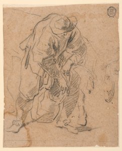 Dibujo, Campesino con bolsa, 1728-78 de Carlo Marchionni