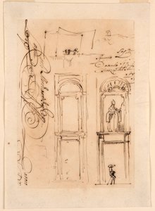 Dibujo, bocetos y guión, 1765