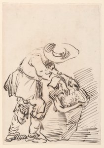 Dibujo, Campesino trabajador, 1728-78 de Carlo Marchionni