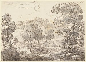 Casa en un paisaje boscoso de Carlo Marchionni