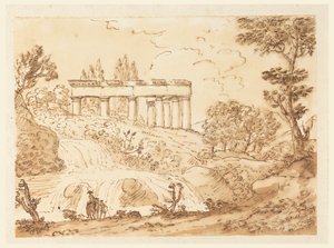 Paisaje con ruinas de templo de Carlo Marchionni