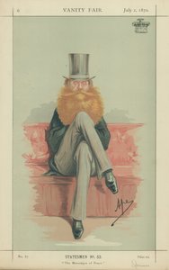 Earl Spencer, El Mensajero de la Paz, 2 de julio de 1870, caricatura de Vanity Fair de Carlo Pellegrini