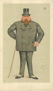 Su Gracia el Duque de Wellington, el Nieto del Duque de Hierro, 3 de enero de 1885, caricatura de Vanity Fair de Carlo Pellegrini