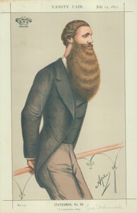 Lord Skelmersdale, un látigo conservador, 15 de julio de 1871, caricatura de Vanity Fair de Carlo Pellegrini