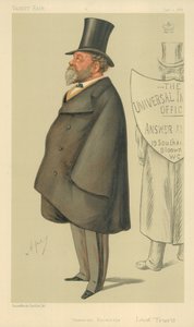 Lord Truro, Conocimiento Universal, 1 de enero de 1887, caricatura de Vanity Fair de Carlo Pellegrini