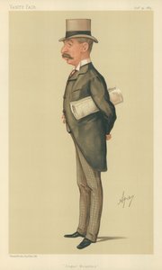 El Sr. Charles Thomson Ritchie, subsidios al azúcar, 31 de octubre de 1885, caricatura de Vanity Fair de Carlo Pellegrini