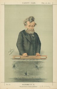 Mr. George Hammond Whalley, el gran creyente en el catolicismo romano, 18 de febrero de 1871, caricatura de Vanity Fair