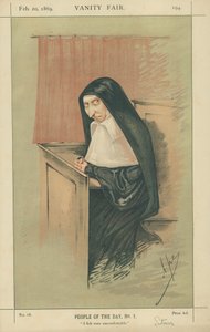 Sra. Starr, me sentí muy incómoda, 20 de febrero de 1869, caricatura de Vanity Fair