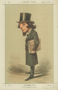 Rt Hon James Stansfeld, Pour encourager les autres, 10 de abril de 1869, caricatura de Vanity Fair de Carlo Pellegrini