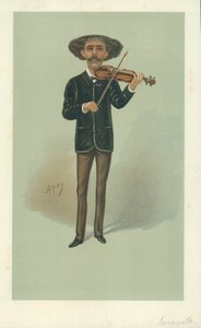 Señor Pablo Martín Melitón Sarasate, 25 de mayo de 1889, caricatura de Vanity Fair de Carlo Pellegrini
