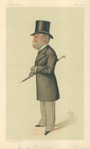 Sir Charles Lennox Wyke, El Barón, 9 de febrero de 1884, caricatura de Vanity Fair de Carlo Pellegrini