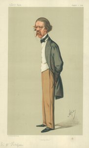 Sir Henry Thompson, cremación 1 de agosto de 1874, caricatura de Vanity Fair