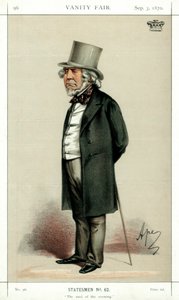 El frescor de la tarde, Lord Houghton, poeta y político inglés, 1870 de Carlo Pellegrini
