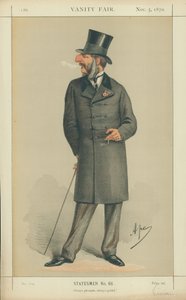 El Hon J C Vivian, siempre agradable siempre genial, 5 de noviembre de 1870, caricatura de Vanity Fair de Carlo Pellegrini