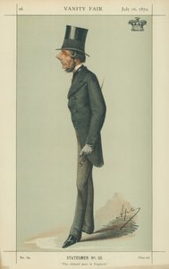 El Marqués de Westminster, el hombre más rico de Inglaterra, 16 de julio de 1870, caricatura de Vanity Fair