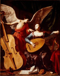 Santa Cecilia y el ángel de Carlo Saraceni