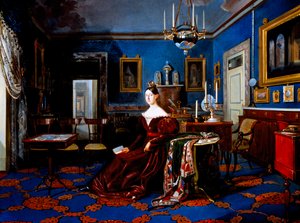Retrato de María Cristina de Saboya en el palacio de Caserta de Carlo de Falco